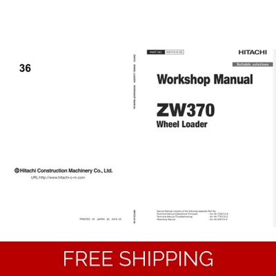 HITACHI ZW370-6 WHEEL LOADER WORKSHOP MANUAL AND DIAGRAMS